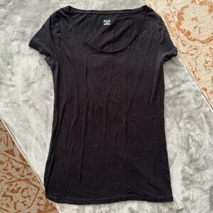 EUC ANA Scoop Neck Black Short Sleeve Tee Sz S